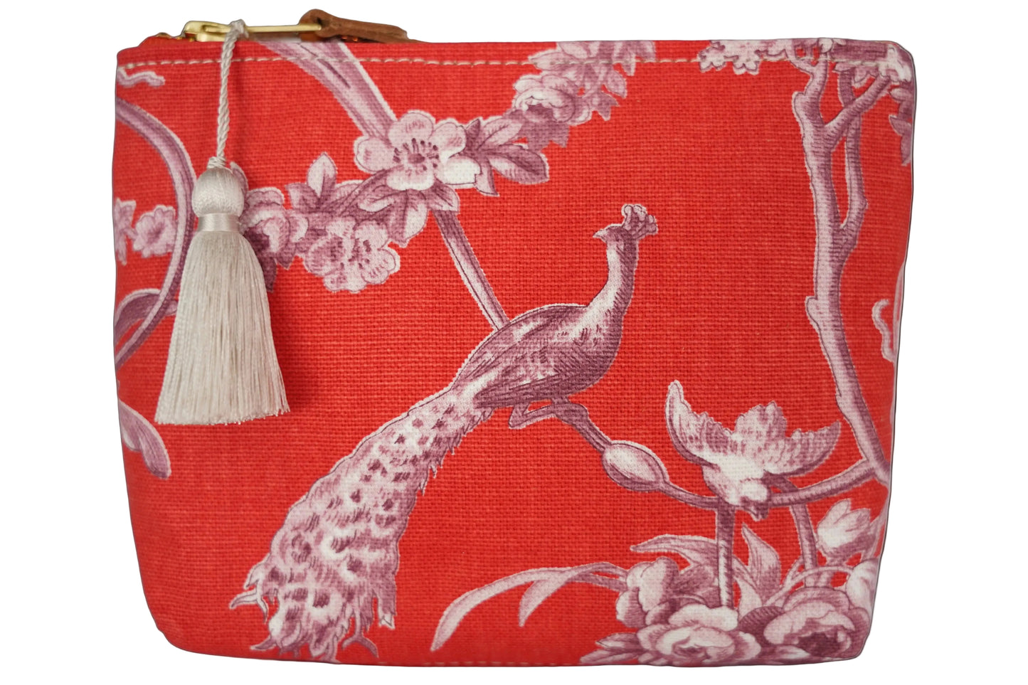 Red Toile Essentials Pouch