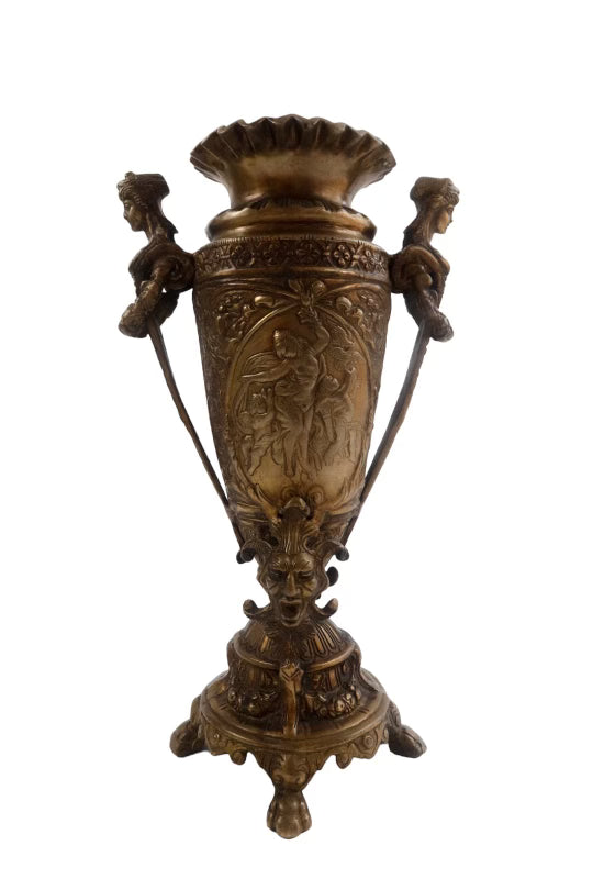 French Neoclassical Brass Urn