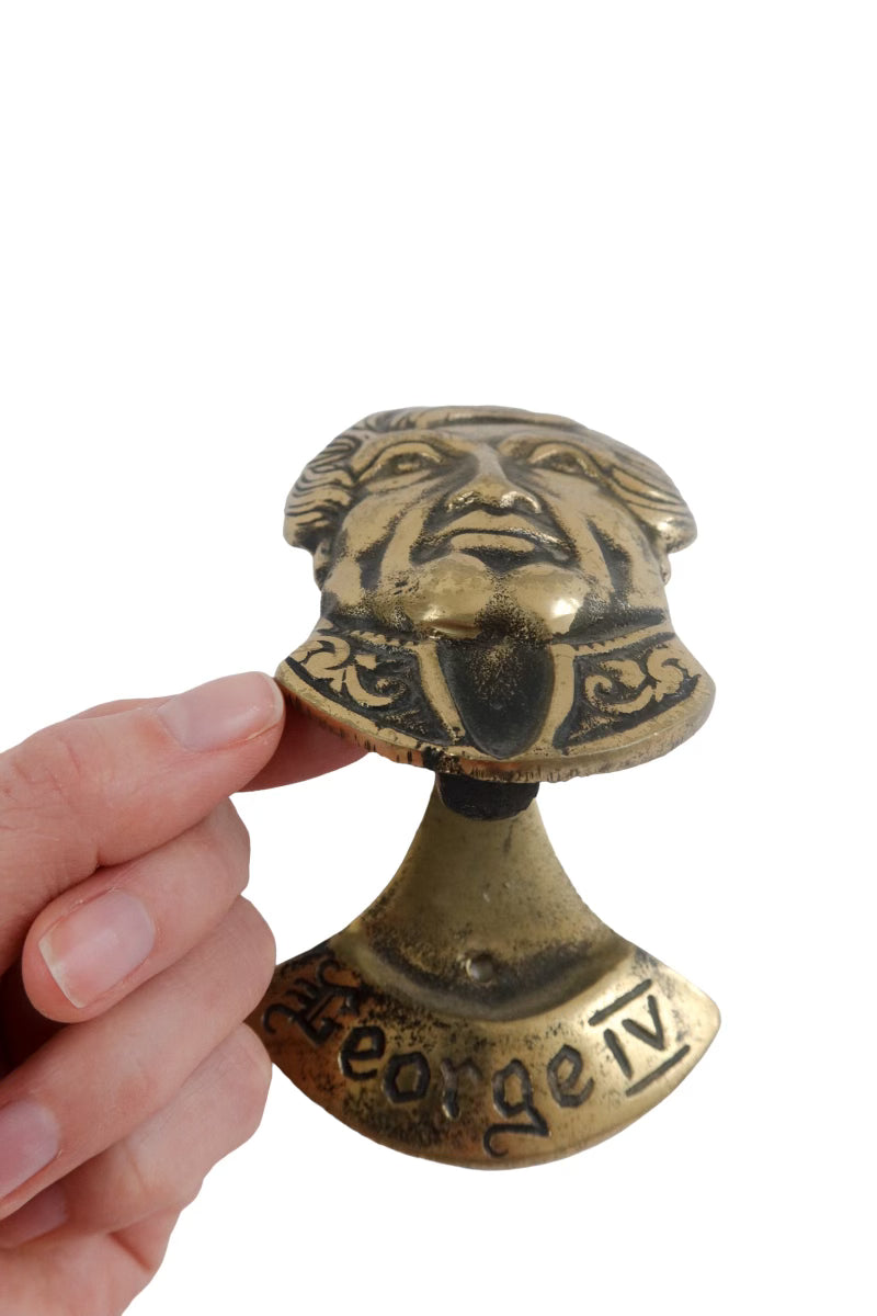 Vintage King George IV Brass Door Knocker