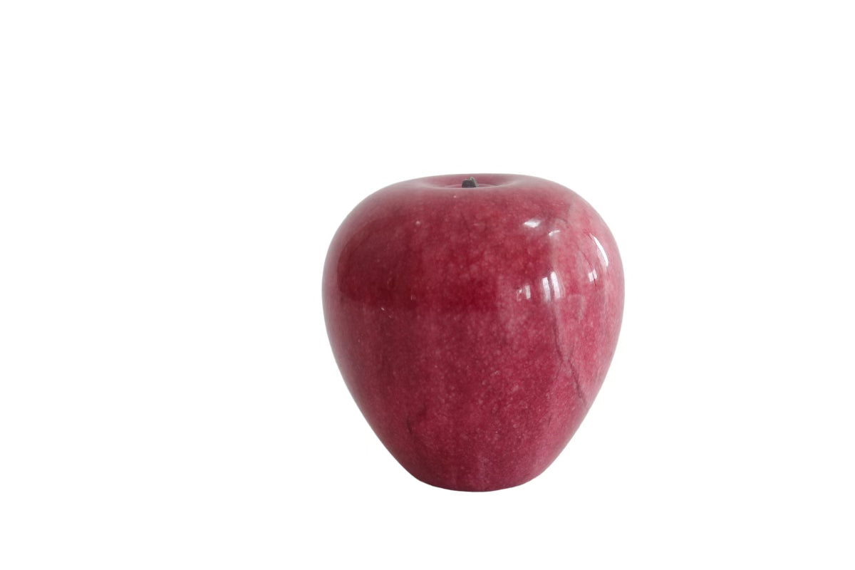 Vintage Midcentury Solid Italian Alabaster Apple