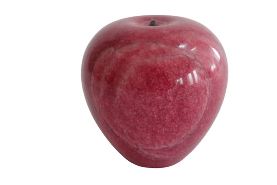 Vintage Midcentury Solid Italian Alabaster Apple