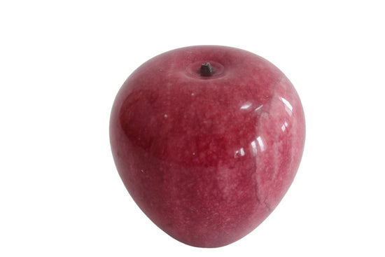 Vintage Midcentury Solid Italian Alabaster Apple