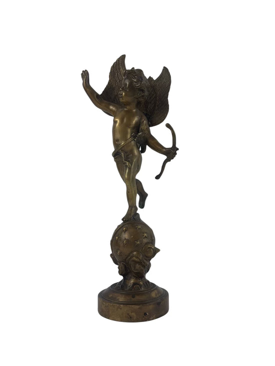 1920's Solid Bronze Cherub Figurine