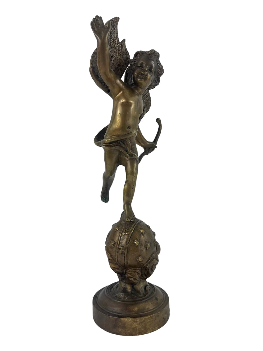 1920's Solid Bronze Cherub Figurine