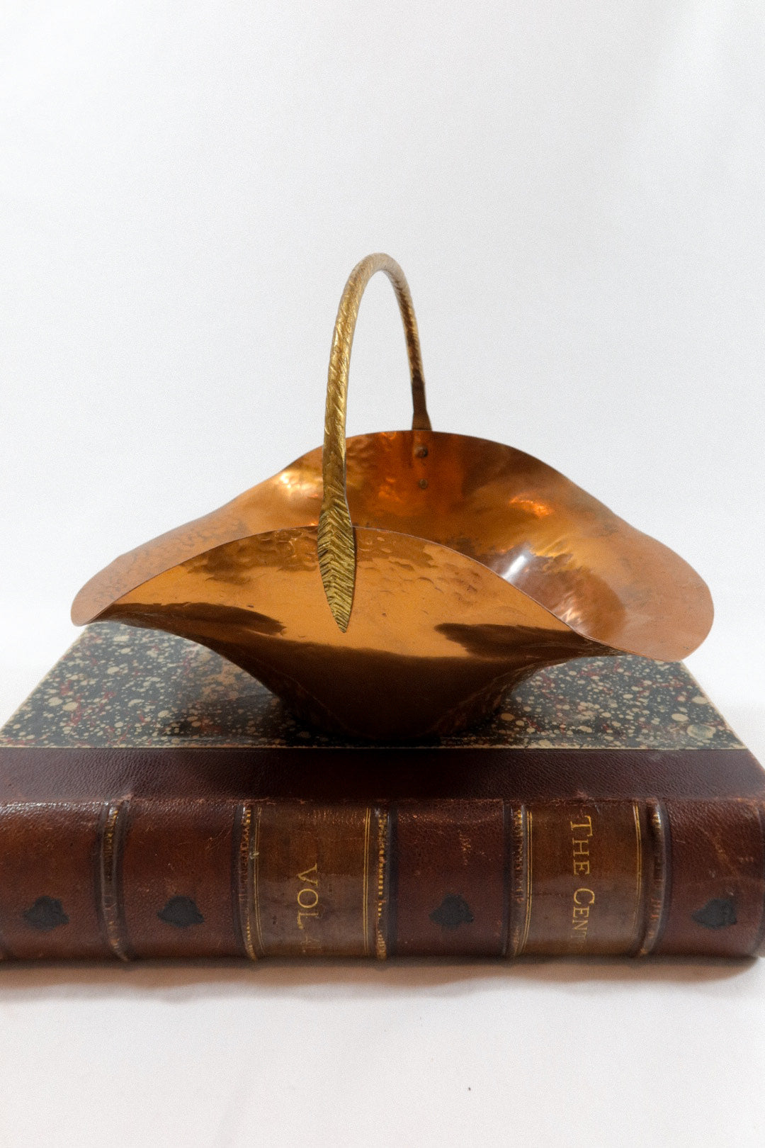 Vintage Hammered Copper and Brass Basket/Candy Dish